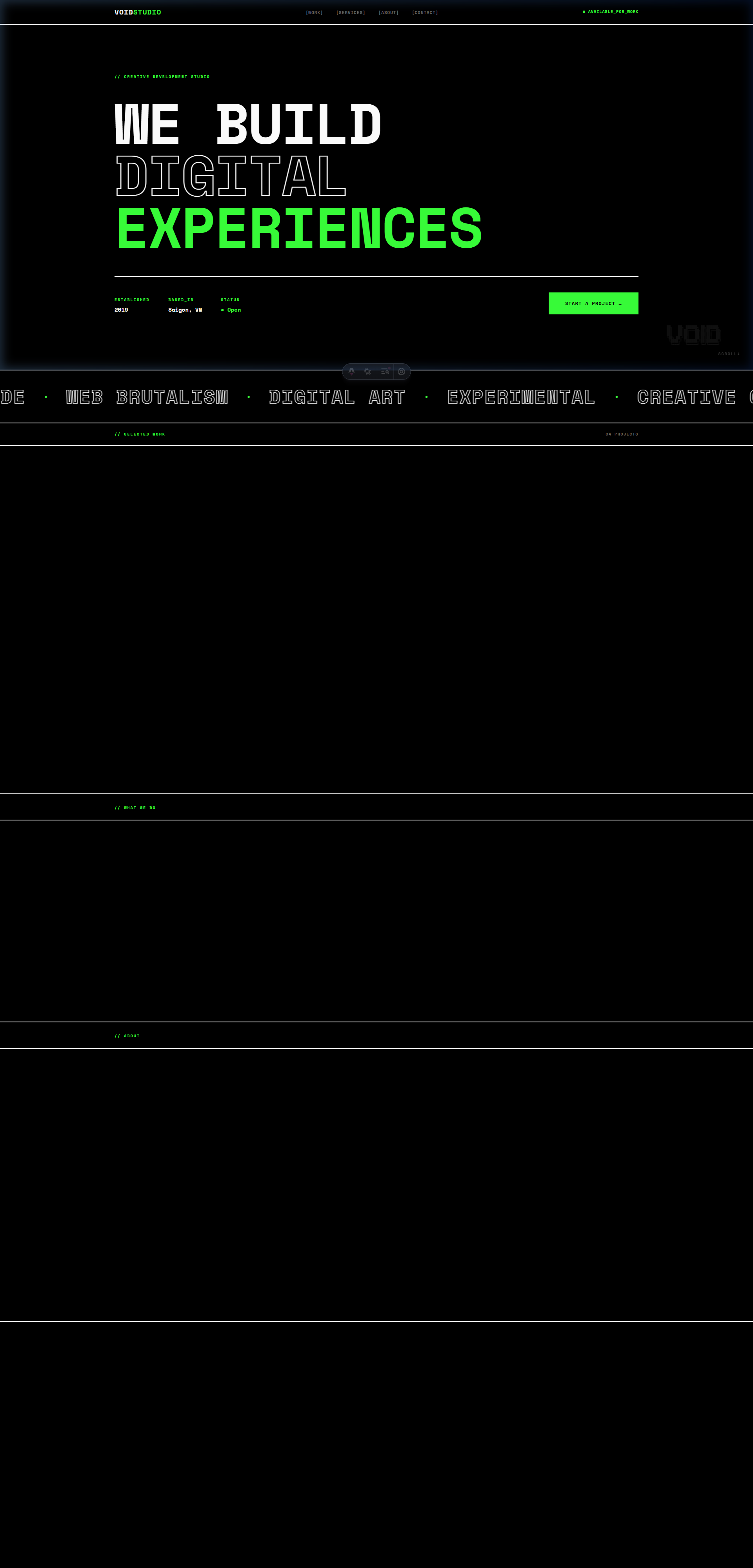 Brutalist Landing Page Preview